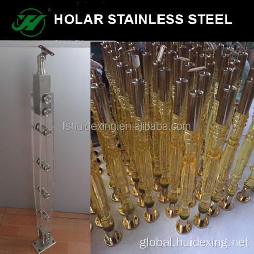 Acrylic Interior Stair Railings Stainless Steel Crystal Balustrade Supplier